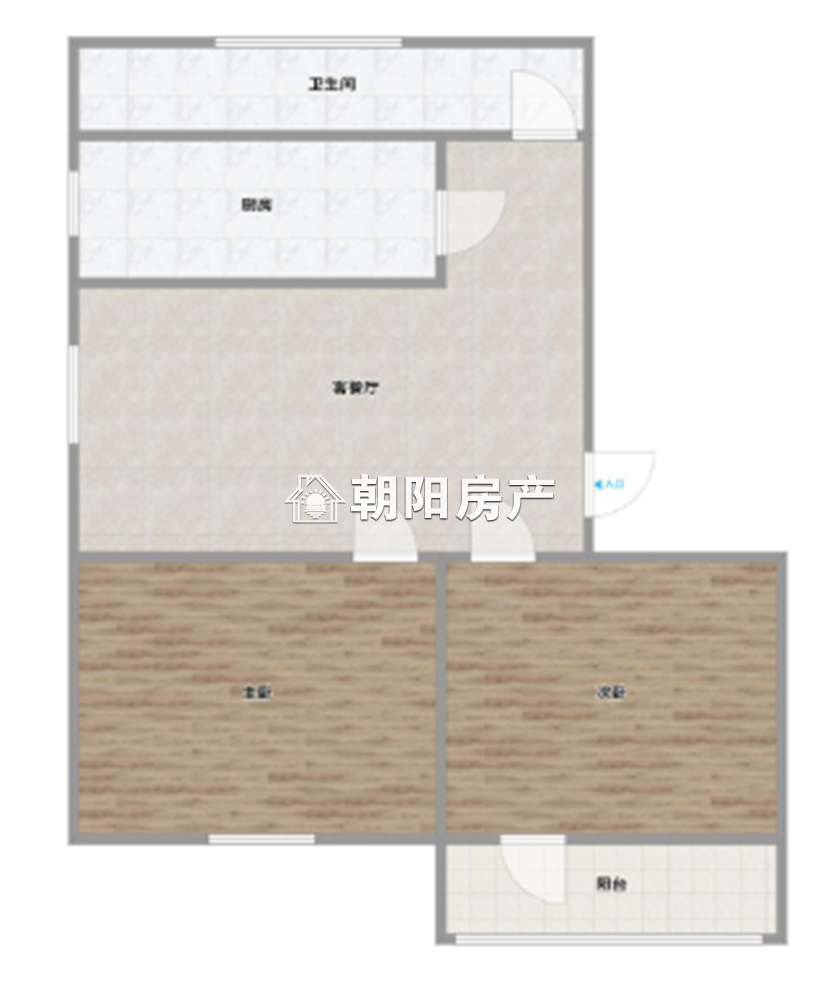 苗林村2室1厅1卫59.55平方18.00万