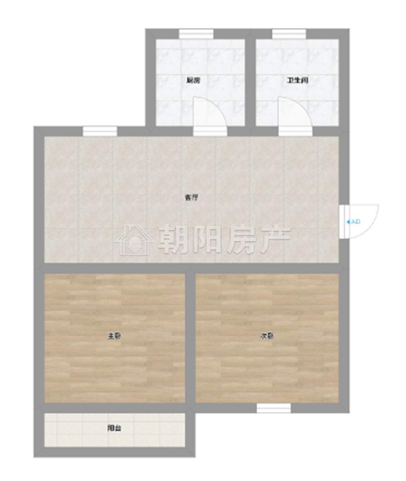 龙泉村2室1厅1卫58.58平方600元/月