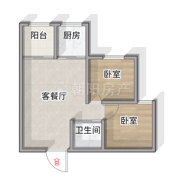 上东锦城2室1厅1卫71.26平方68.80万