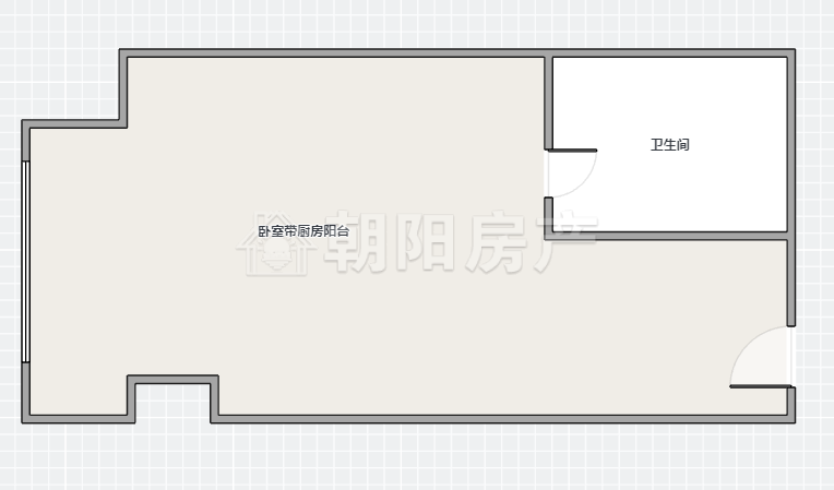 东方国际广场1室0厅1卫42.59平方1000元/月
