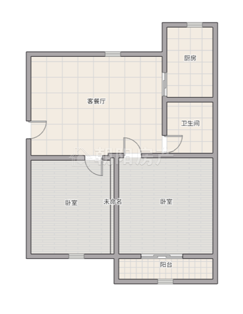 龙泉村2室1厅1卫55.87平方700元/月