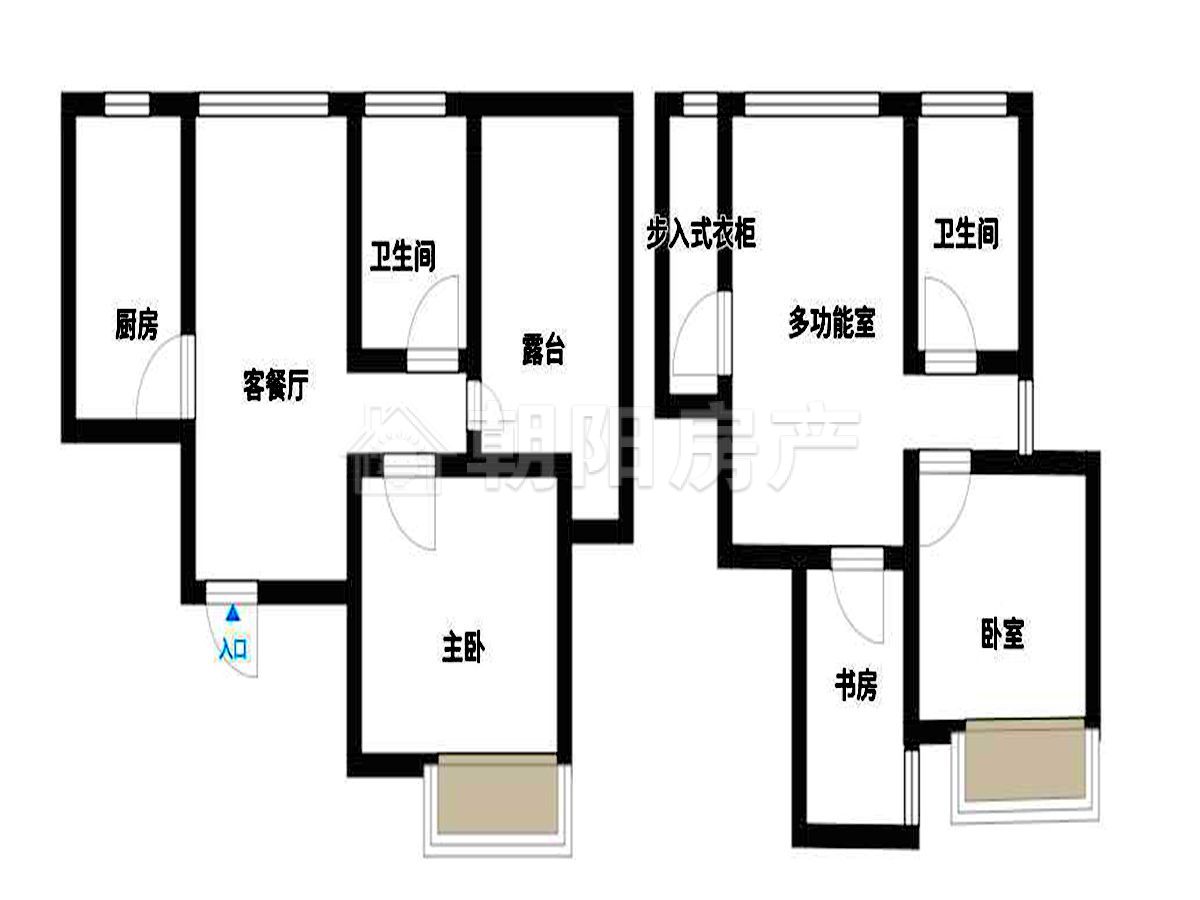 山南印象3室2厅2卫119.26平方1800元/月