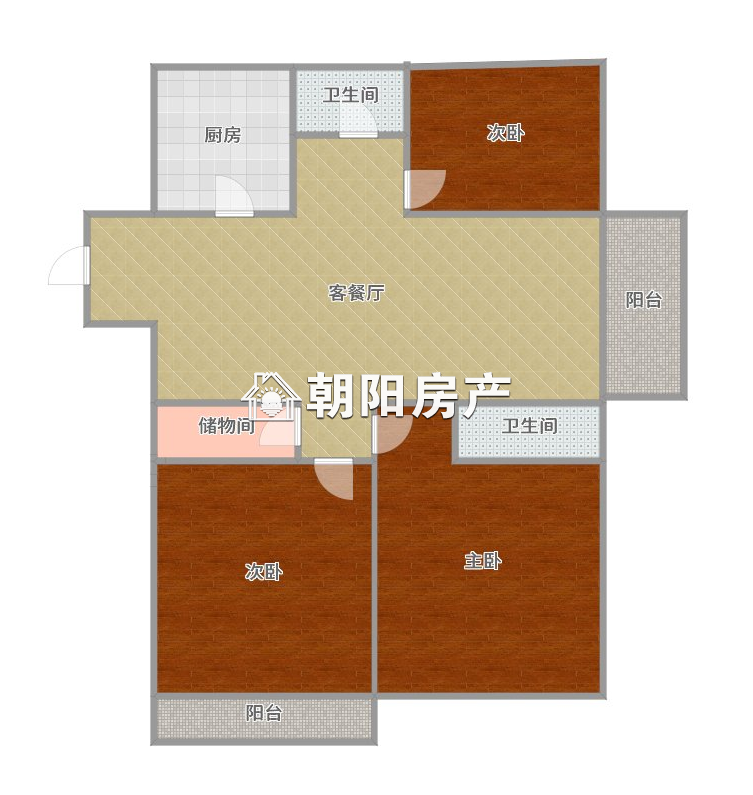 淮河新城五期3室2厅2卫112.83平方56.00万