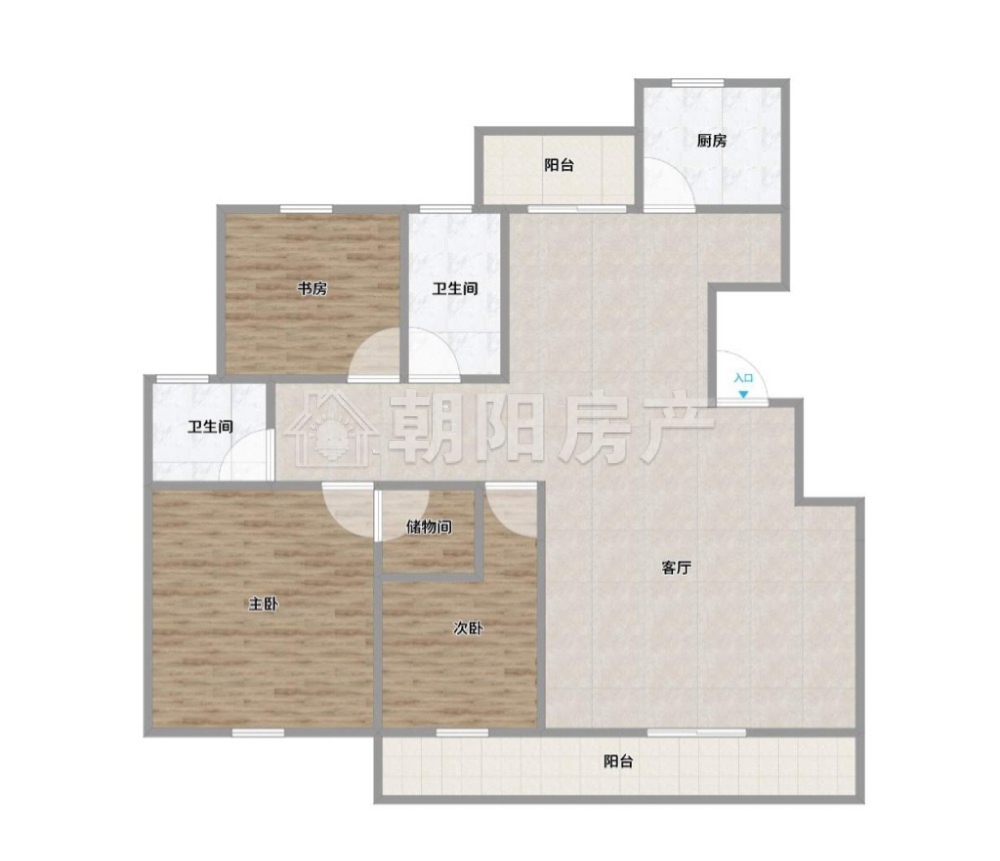 龙成奥韵东区(二、三期）3室2厅2卫123.88平方